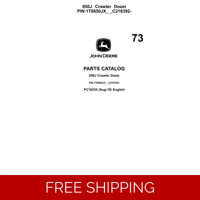 73 JOHN DEERE 850J CRAWLER DOZER PARTS CATALOG 1191 73 JOHN DEERE 850J CRAWLER DOZER PARTS CATALOG 1191